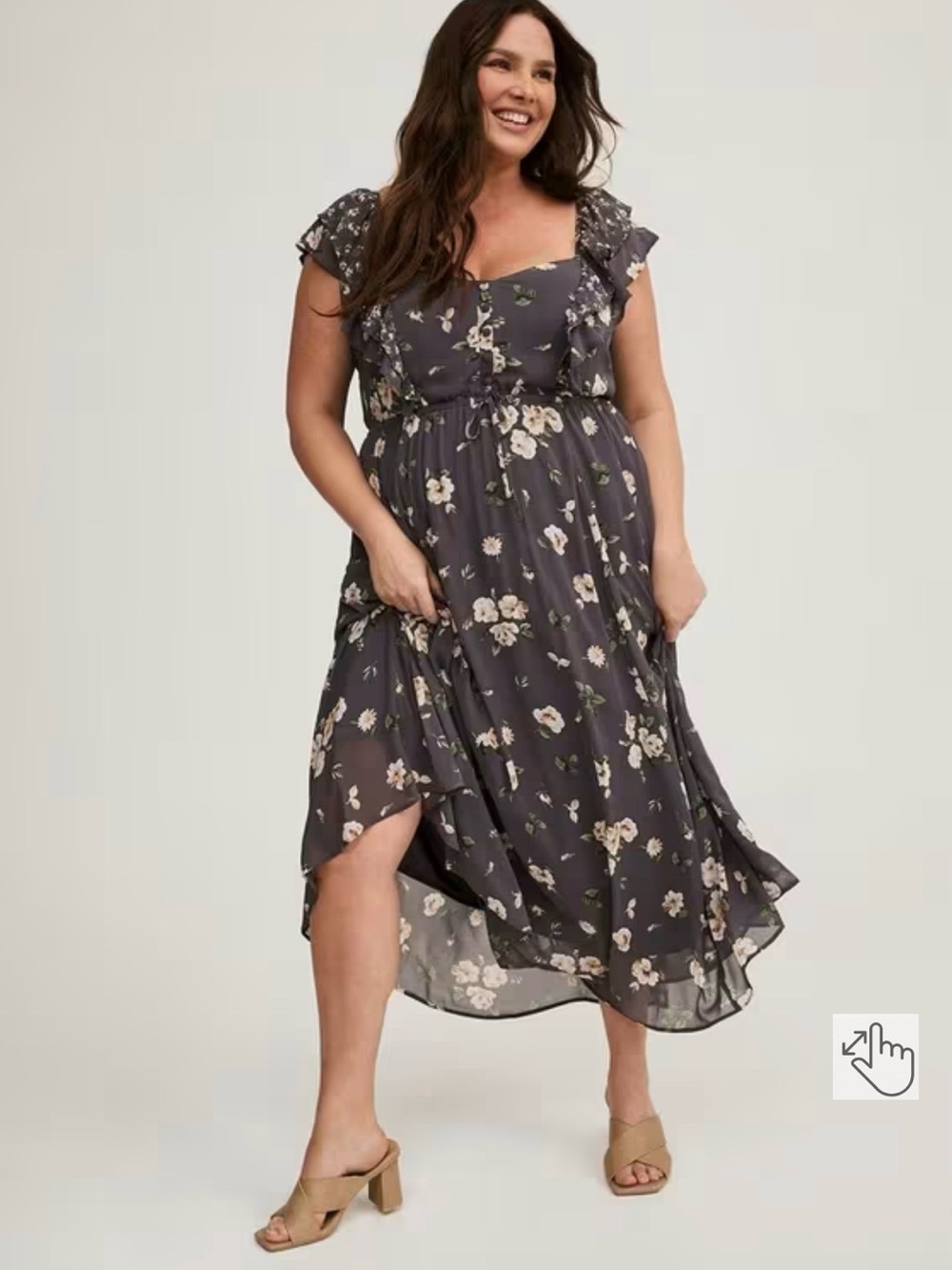 Floral Ruffle Maxi Dress - Picture 2 of 5